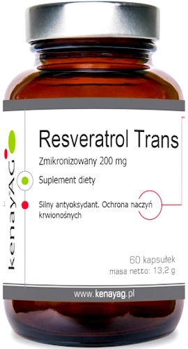 Kenay Resweratrol Trans Ekstrakt 200mg 60kaps Rdest - suplement diety