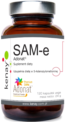 Kenay SAM-e S-Adenosyl-L-Methionine 120kaps - suplement diety