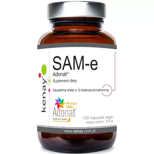 Kenay SAM-e S-Adenosyl-L-Methionine 120kaps - suplement diety