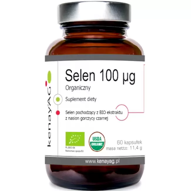 Kenay Selen Organiczny BIO 100mcg 60kaps - suplement diety