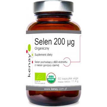 Kenay Selen Organiczny BIO 200mcg 60kaps - suplement diety