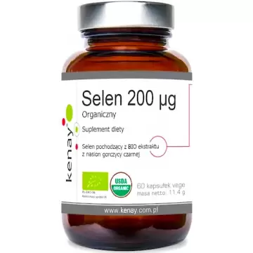 Kenay Selen Organiczny BIO 200mcg 60kaps - suplement diety