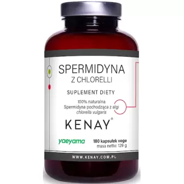 Kenay Spermidyna naturalna z chlorelli Yaeyama 180kaps vege - suplement diety Autofagia Oczyszczenie Regeneracja