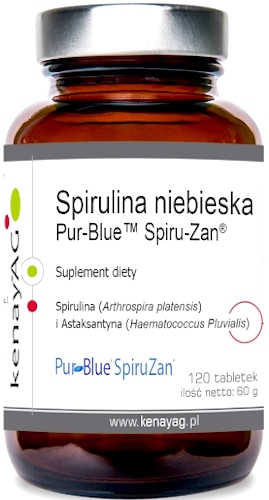 Kenay Spirulina niebieska Pur-Blue Spiru-Zan 120 tabs - suplement diety