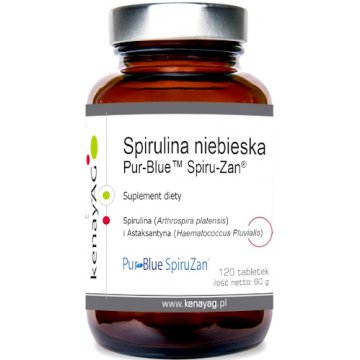 Kenay Spirulina niebieska Pur-Blue Spiru-Zan 120 tabs - suplement diety