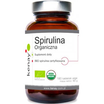 Kenay Spirulina Organiczna 500mg 180tab - suplement diety