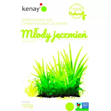 Kenay Trawa z młodego jęczmienia sproszkowany sok 100g vege organiczny - suplement diety