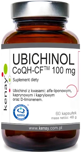 Kenay Ubichinol CoQH-CF 100mg 60kaps Koenzym Q10 Kaneka - suplement diety