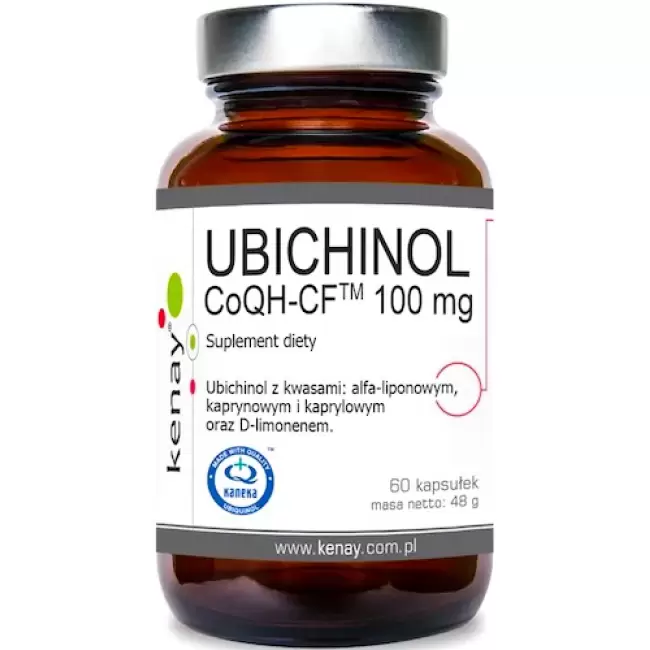 Kenay Ubichinol CoQH-CF 100mg 60kaps Koenzym Q10 Kaneka - suplement diety