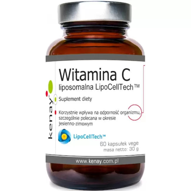 Kenay Witamina C liposomalna LipoCellTech™ 60kaps vege - suplement diety Odporność Holandia