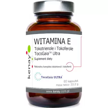 Kenay Witamina E tokotrienole i tokoferiolie TocoGaia Ultra 60kaps - suplement diety