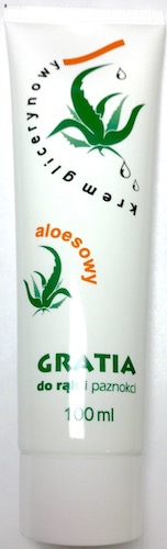 Krem glicerynowy GRATIA do rąk i paznokci Aloes 100 ml