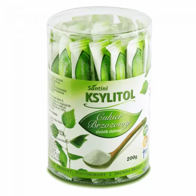 Santini Ksylitol xylitol C krystaliczny fiński Santini sticksy 200g (40x5g) - cukier brzozowy Danisco Sweeteners