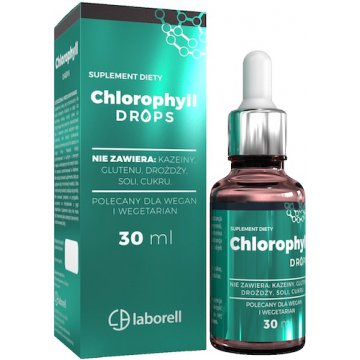 Laborell Chlorophyll Drops 30ml krople vege - suplement diety Chlorofil Detox Oczyszczanie