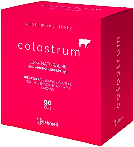 Laborell Colostrum Kolostrum (siara z mleka) 90 kaps - suplement diety