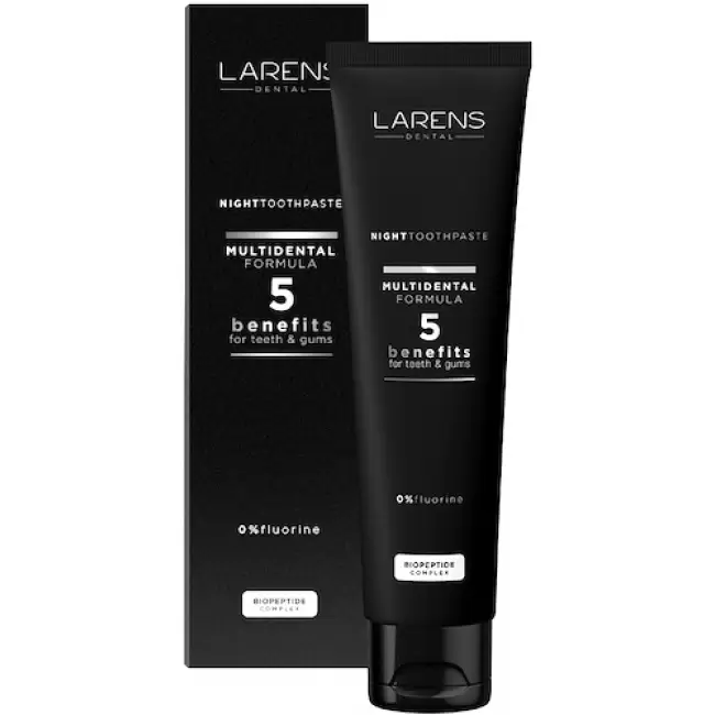LARENS Dental Night Tooth Paste 100ml pasta do zębów premium bez fluoru Czarna Nocna -10% z kodem: LATO23
