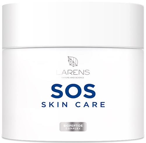 LARENS SOS Skin Care 150ml Krem do ciała intensywnie regenerujący bezzapachowy Peptydy Kolagen Aloes Ginkgo