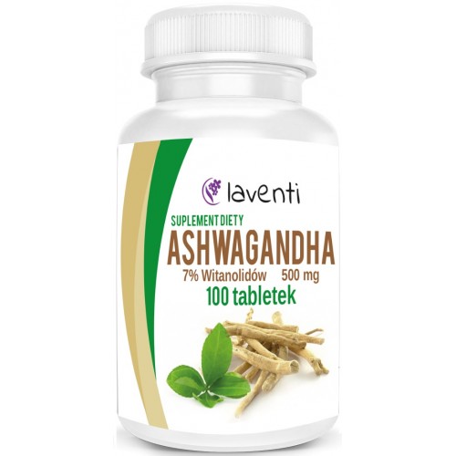 Laventi Ashwagandha 500mg 100tabs - suplement diety