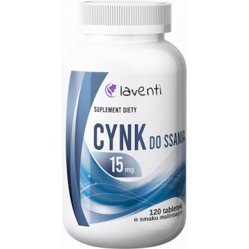 Laventi Cynk Cytrynian do ssania 15mg 120tab smak malinowy - suplement diety