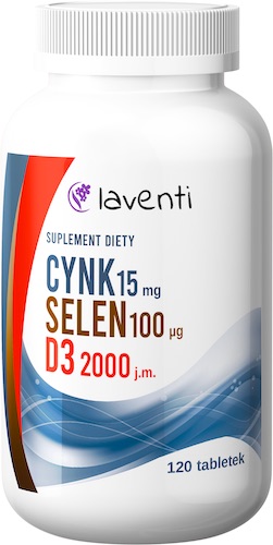 Laventi Cynk Selen D3 120tabs - suplement diety