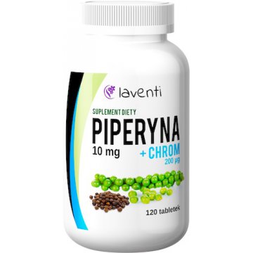 Laventi Piperyna 10mg + Chrom 200mcg 120tabs - suplement diety WYPRZEDAŻ !