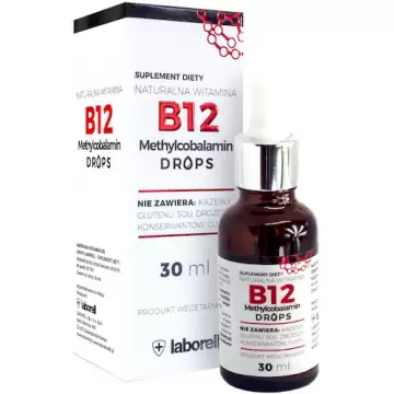 Laborell Witamina B12 FORTE Drops Methylocobalamin 30ml B-12 krople Metylokobalamina - suplement diety