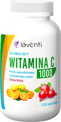 Laventi Witamina C 1000 Dzika róża 120tab - suplement diety