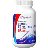 Laventi Witamina K2 + D3 30kaps vege (K2 mk7 200mcg + D3 4000IU) - suplement diety k-2 d-3