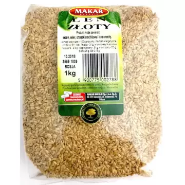 Makar Len złoty - siemię lniane 1kg ziarno Polska