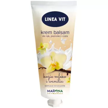 LINEA VIT krem do rąk i paznokci kozie mleko i wanilia hipoalergiczny 100ml na suchą skórę