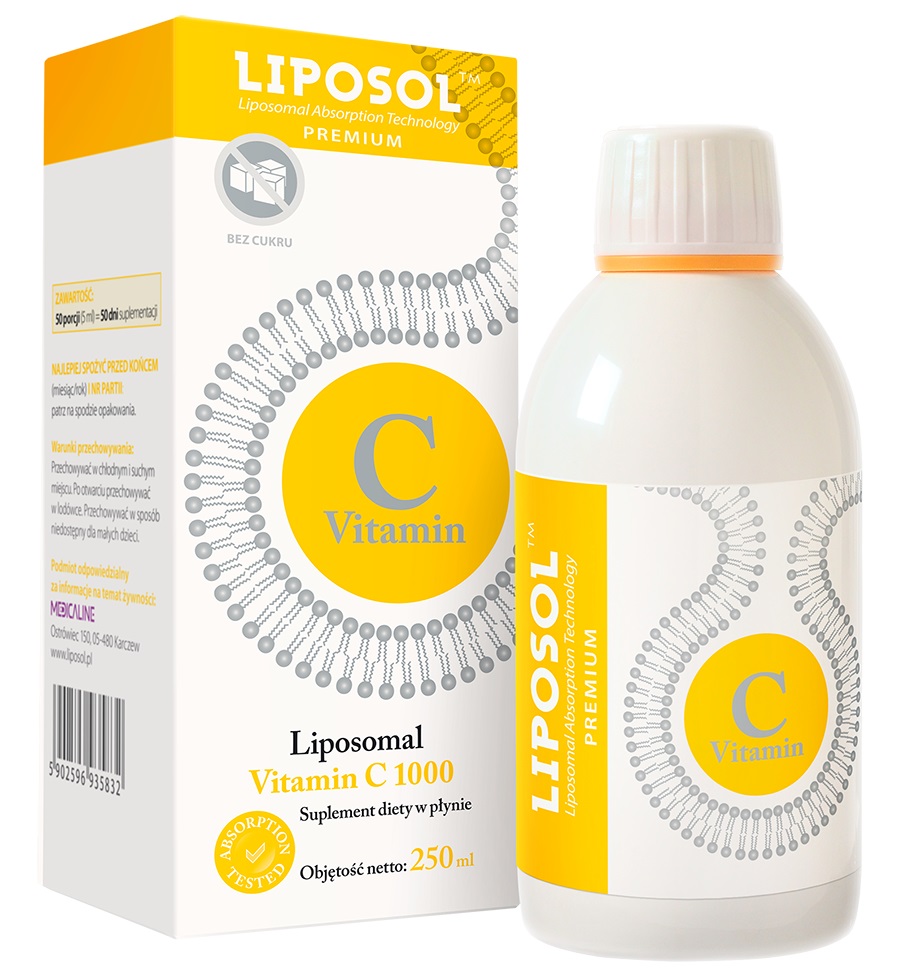 Aliness LIPOSOL Liposomalna Witamina C 1000mg 250ml - suplement diety Buforowana