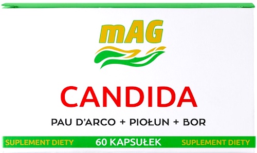 mAG CANDIDA Pau D\'arco+Piołun+Bor 60kaps - suplement diety