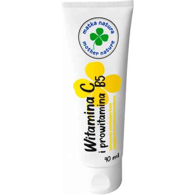 Matka Natura Krem do twarzy Witamina C i B5 Kwas pantetonowy 90ml Nawilżający Przeciwzmarszczkowy