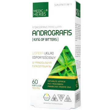 Medica Herbs Andrografis 60kaps - suplement diety Odporność, Krążenie, 10% andrografolidów
