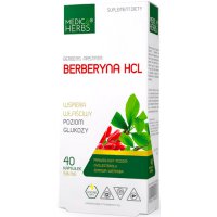 Medica Herbs Berberyna HCL 97% 516mg 40kaps - suplement diety Glukoza, Cukrzyca
