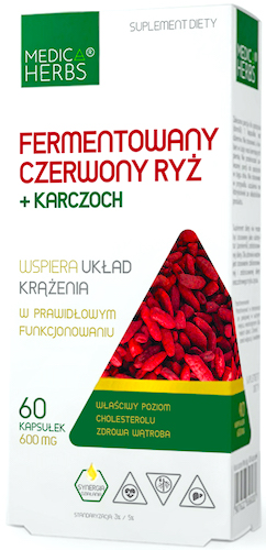 Medica Herbs Fermentowany Czerwony Ryż + Karczoch 60kaps - suplement diety Układ Krążenia