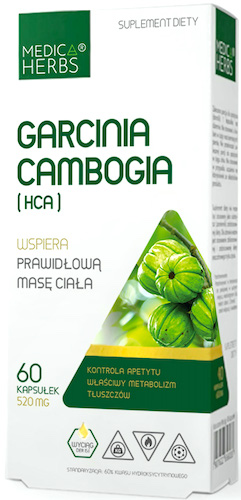 Medica Herbs Garcinia Cambogia (HCA) 520mg 60kaps - suplement diety Odchudzanie, Spalacz