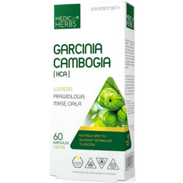 Medica Herbs Garcinia Cambogia (HCA) 520mg 60kaps - suplement diety Odchudzanie, Spalacz