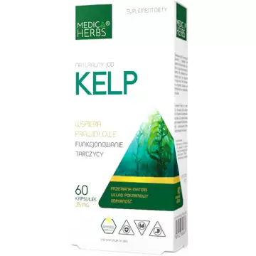 Medica Herbs Kelp 60kaps - suplement diety 1% Jod naturalny, Tarczyca