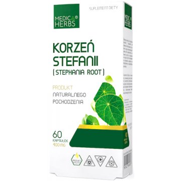 Medica Herbs Korzeń Stefanii 400mg 60kaps - suplement diety Borelioza