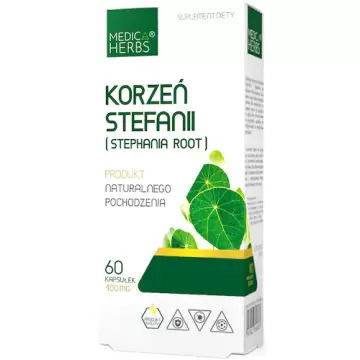 Medica Herbs Korzeń Stefanii 400mg 60kaps - suplement diety Borelioza