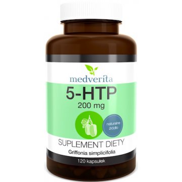 Medverita 5-HTP 200mg 120kaps - suplement diety Stres Depresja Serotonina Apetyt