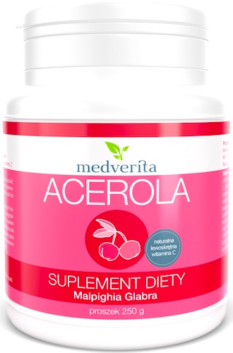 Medverita Acerola Ekstrakt 25% witaminy C 250g proszek - suplement diety