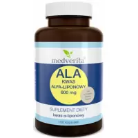 Medverita ALA Kwas Alfa-liponowy 600mg 100kaps - suplement diety