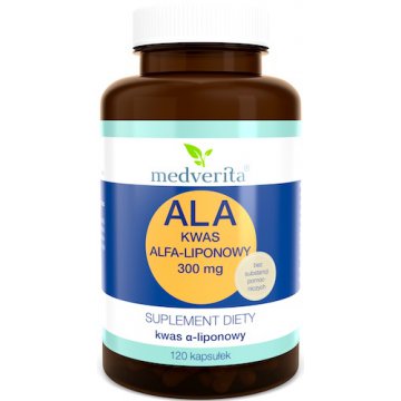 Medverita ALA Kwas Alfa-liponowy 300mg 120kaps - suplement diety