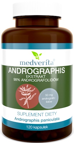 Medverita Andrographis ekstrakt 98% andrografolidów 120kaps  - suplement diety