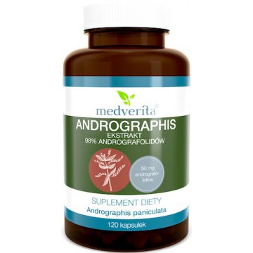 Medverita Andrographis ekstrakt 98% andrografolidów 120kaps  - suplement diety