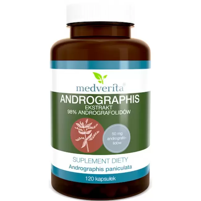 Medverita Andrographis ekstrakt 98% andrografolidów 120kaps  - suplement diety