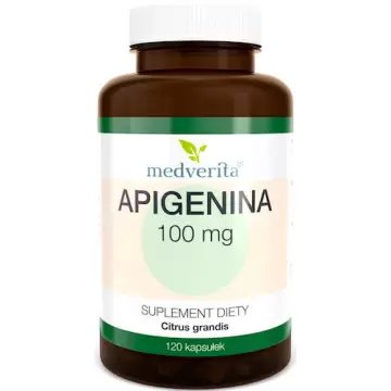 Medverita Apigenina 100mg 120kaps - suplement diety Ekstrakt z pomarańczy Antyosydant