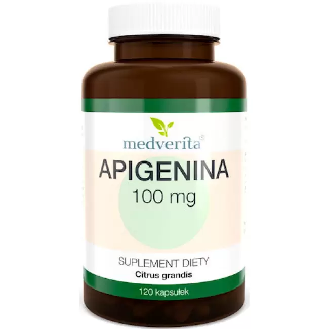 Medverita Apigenina 100mg 120kaps - suplement diety Ekstrakt z pomarańczy Antyosydant